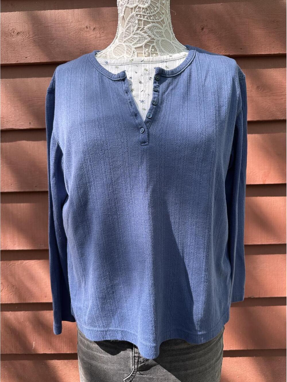 Bobbie Brooks Blue Long Sleeve Thermal Shirt